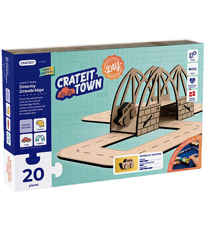 Crateit Creation Set - Crateit Town - Wood - Dreamy Drawbridge - Crateit Creation Set - Crateit Town - Wood - Dreamy Drawbridge -