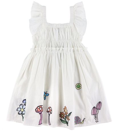 Stella McCartney Kids 원피스 - 아이보리 포함 자수