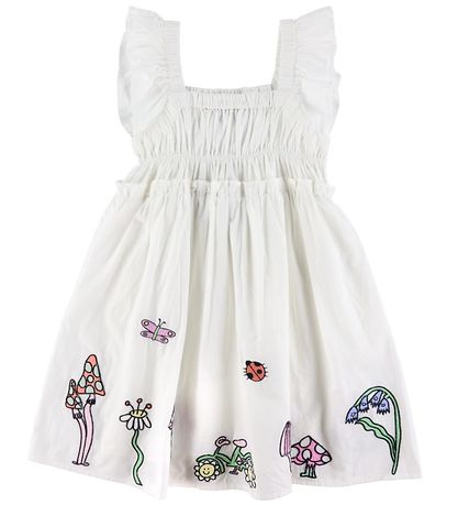 Stella McCartney Kids 원피스 - 아이보리 포함 자수