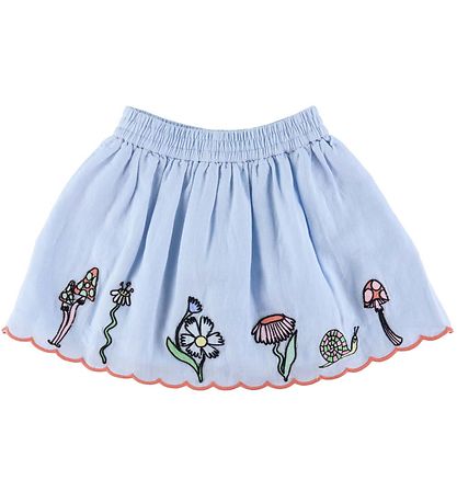 Stella McCartney Kids 스커트 - 하늘색 포함 자수