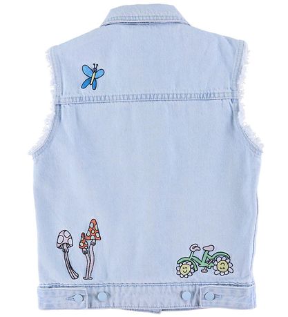 Stella McCartney Kids 데님 베스트 - 라이트 블루 포함 자수