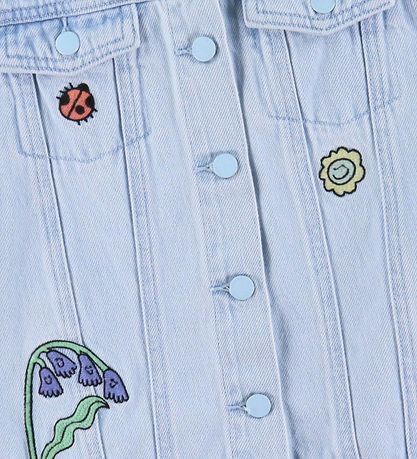 Stella McCartney Kids 데님 베스트 - 라이트 블루 포함 자수