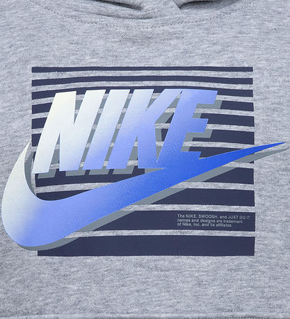 Nike Sweat Set - Dark Grey Melange w. Blue