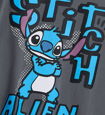 Name It T-shirt - NkmDixie Stitch - Lava Smoke w. Print Name It T-shirt - NkmDixie Stitch - Lava Smoke w. Print