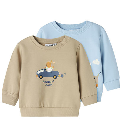 Name It Sweatshirt - NbfVonne - 2-Pack - Cerulean/Dog On Wheels