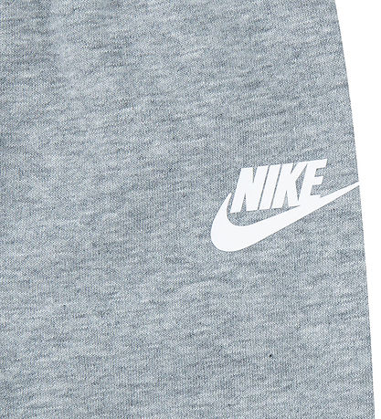 Nike Sweat Set - Dark Grey Melange w. Blue