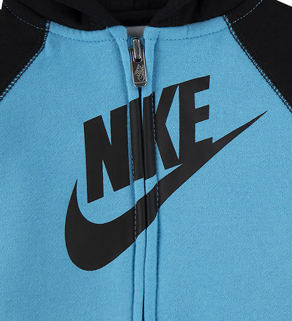 Nike Sweat Set w. T-shirt - Baltic Blue/Black