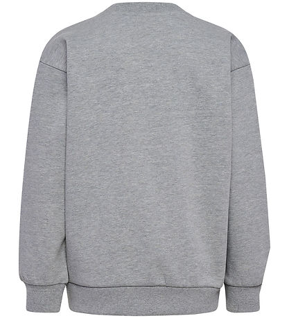 Hummel Sweatshirt - hmlJR Loose Ronde hals - Grey Melange m. Log