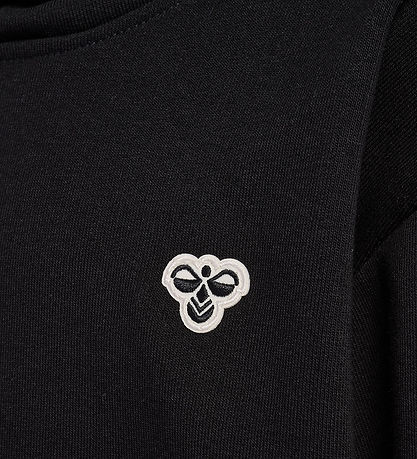 Hummel Hoodie - hmlJR Loose Hoodie - Black w. Print