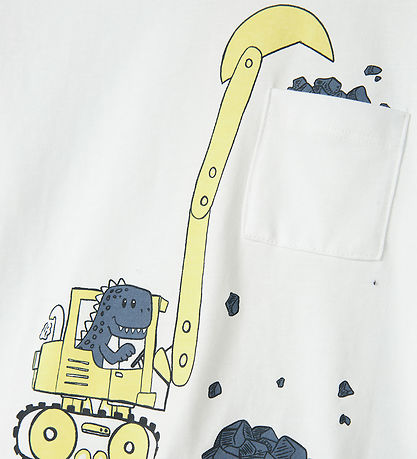 Name It Blússa - NmmVillian - Bright White/Tractor Dino