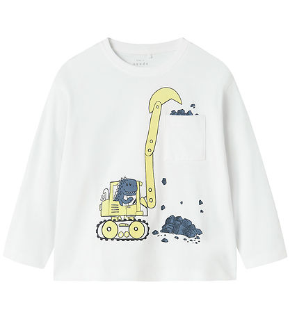 Name It Blússa - NmmVillian - Bright White/Tractor Dino