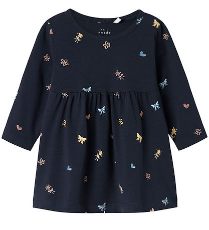 Name It Kjóll - NbfVandora - Dökkblátt Blazer/Bow Önd Hearts