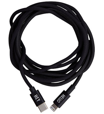 Design Letters Charging cable - iPhone - USB-C/Lightning - Black
