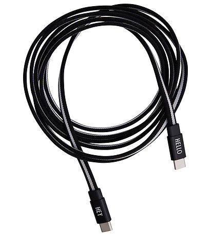 Design Letters Charging cable - Android/Apple - USB-C - Black/Wh