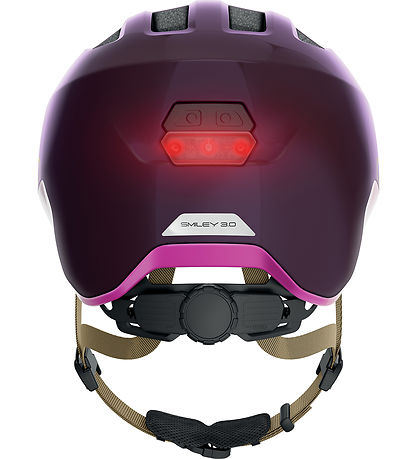 Abus Bicycle Helmet - Smiley 3.0 Ace LED - Royal Purple