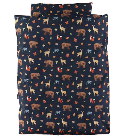 Nørgaard Madsens Bedding - Junior - Navy w. Animals of the fores Nørgaard Madsens Bedding - Junior - Navy w. Animals of the fores