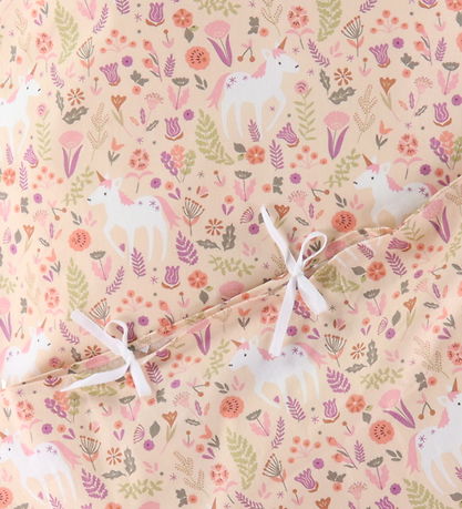 Nørgaard Madsens Bedding - Baby - Coral w. Unicorn