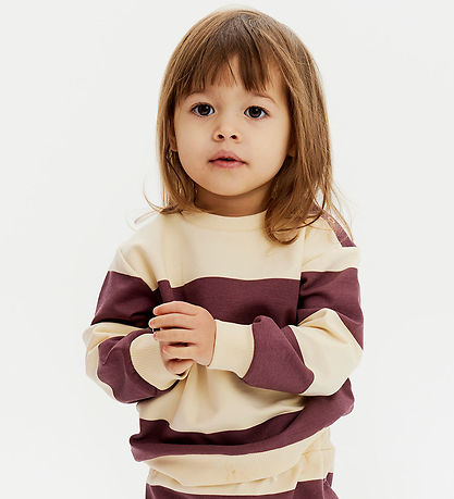 The New Siblings Sweatshirt - TnsMiran - Crushed Berry Striped The New Siblings Sweatshirt - TnsMiran - Crushed Berry Striped