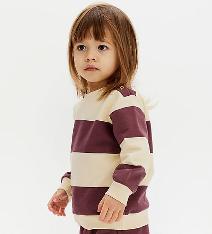 The New Siblings Sweatshirt - TnsMiran - Crushed Berry Striped The New Siblings Sweatshirt - TnsMiran - Crushed Berry Striped