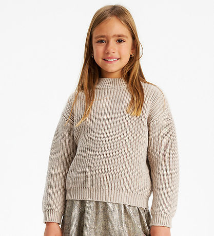 The New Blouse - TnLuck - Knitted - Oatmeal Melange The New Blouse - TnLuck - Knitted - Oatmeal Melange