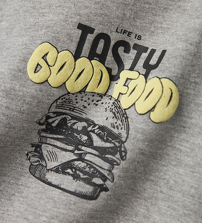 Name It T-shirt - NkmTibilbo - Grey Melange w. Print Name It T-shirt - NkmTibilbo - Grey Melange w. Print