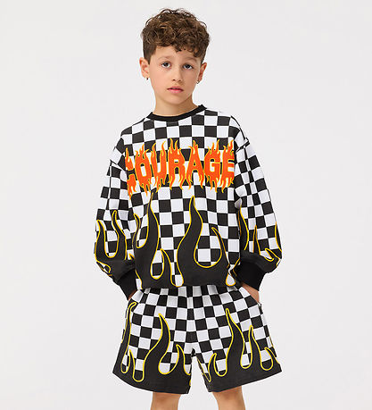 Molo Sweatshirt - Monti - Check on Fire Molo Sweatshirt - Monti - Check on Fire