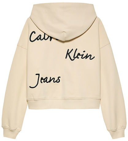 Calvin Klein Kapuzenpullover - Handschrift-Logo - Turteltaube