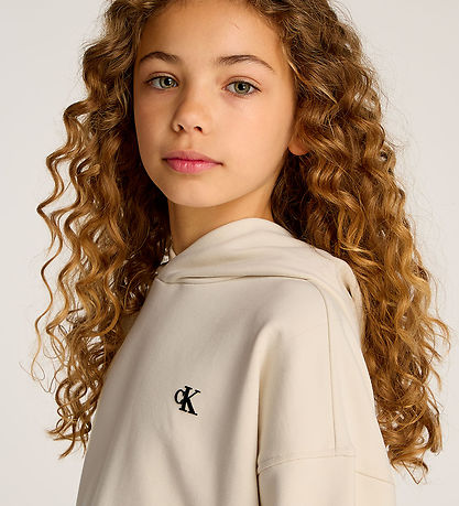 Calvin Klein Kapuzenpullover - Handschrift-Logo - Turteltaube