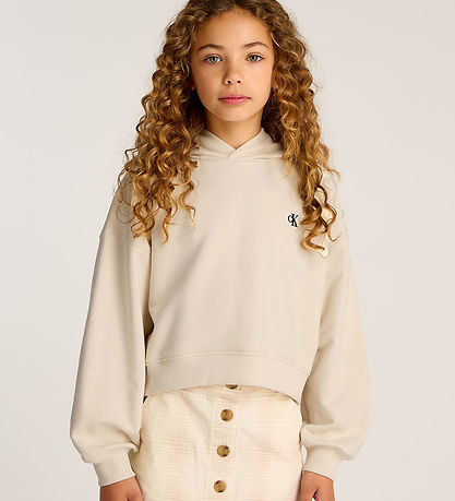 Calvin Klein Kapuzenpullover - Handschrift-Logo - Turteltaube