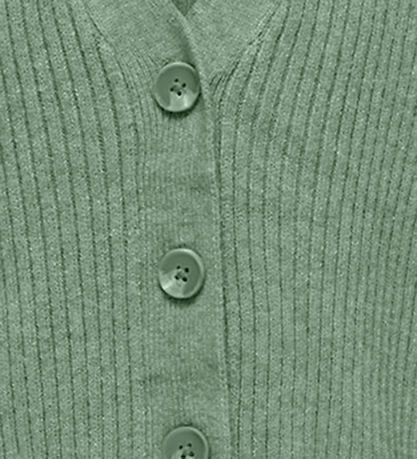 Kids Only Cardigan - Rib - Knitted - KogMandy - Hedge Green/Mela