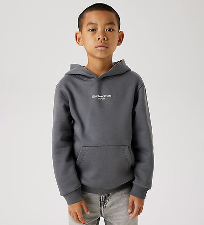 Name It Hoodie - Noos - NkmBrody - Lava Smoke w. Print