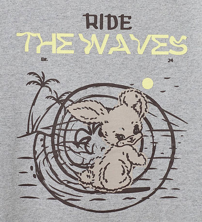 Sofie Schnoor T-shirt - Grey Melange w. Rabbit