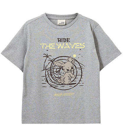 Sofie Schnoor T-shirt - Grey Melange w. Rabbit