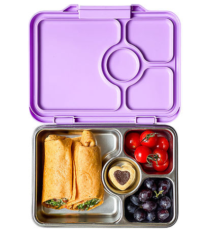 Yumbox Lunchbox w. 4 Rum - Bento Steel - Lavender Purple