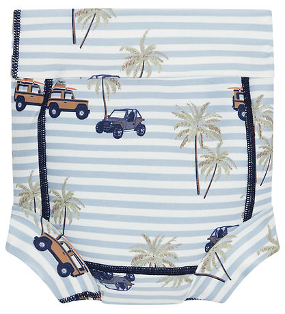 Hust and Claire Swim Diaper - Harumi - UV50+ - White/Blue