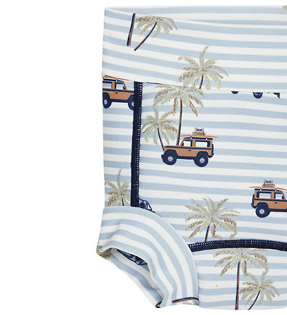 Hust and Claire Swim Diaper - Harumi - UV50+ - White/Blue