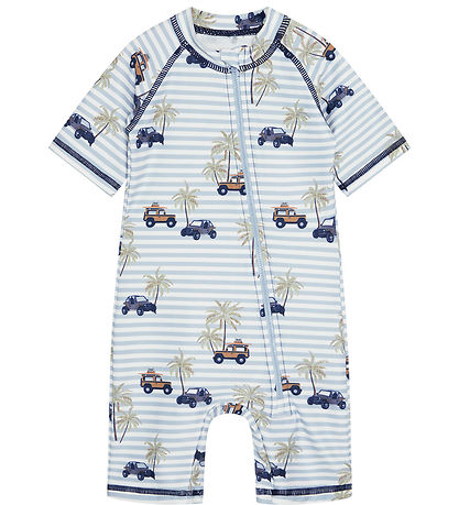 Hust and Claire Coverall Swimsuit - Makki - UV50+ - White/Blue Hust and Claire Coverall Swimsuit - Makki - UV50+ - White/Blue