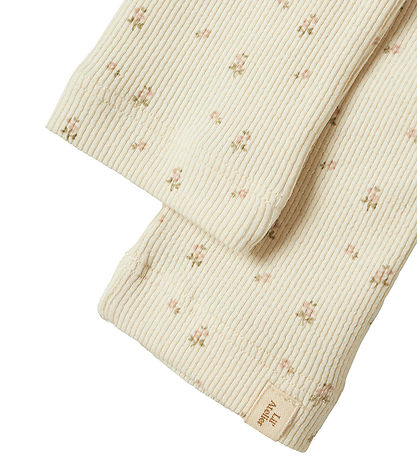 Lil' Atelier Leggings - Rib - NmfGago - Tortelduif/Flower