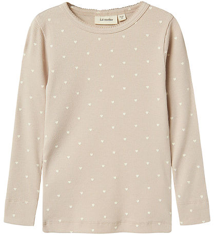 Lil' Atelier Blouse - Rib - NmfGago - Gray Morn/Heart Lil' Atelier Blouse - Rib - NmfGago - Gray Morn/Heart