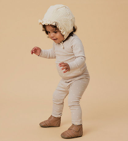 Lil' Atelier Bodysuit L/æ - Rib - NbfGago - Gray Morn/Heart