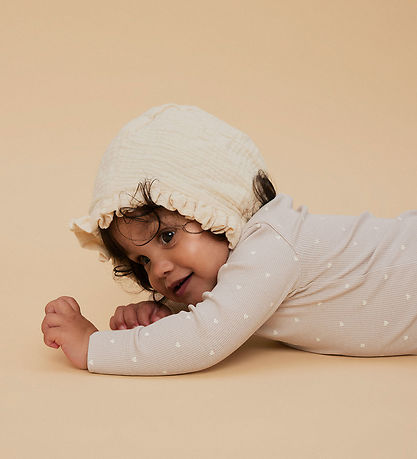 Lil' Atelier Bodysuit L/æ - Rib - NbfGago - Gray Morn/Heart