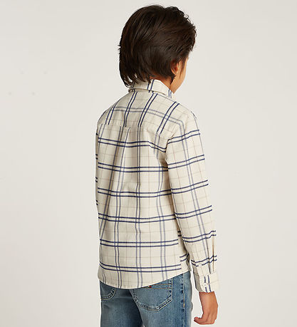 Tommy Hilfiger Shirt - Corduroy - Classic+ Beige/Navy Check