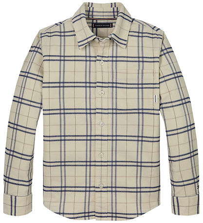 Tommy Hilfiger Shirt - Corduroy - Classic+ Beige/Navy Check