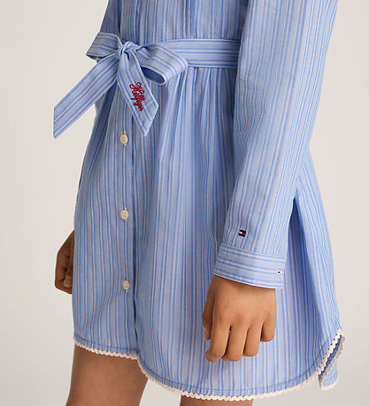 Robe Tommy Hilfiger - Bleu Clair/Blanc à Rayures