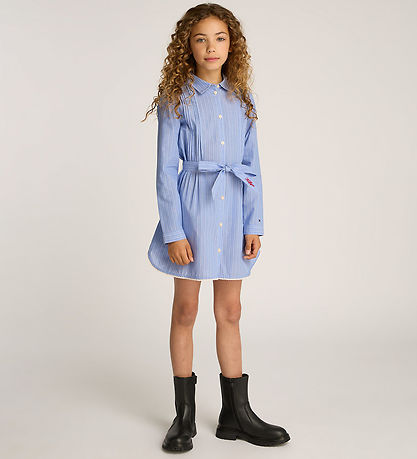 Robe Tommy Hilfiger - Bleu Clair/Blanc à Rayures