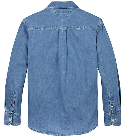 Tommy Hilfiger Hemd - Denim Chambray - Denim Medium+ Waschung