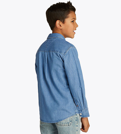 Tommy Hilfiger Hemd - Denim Chambray - Denim Medium+ Waschung