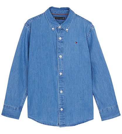 Tommy Hilfiger Hemd - Denim Chambray - Denim Medium+ Waschung