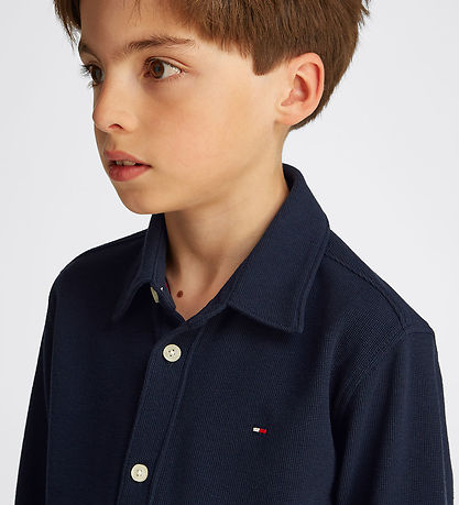 Tommy Hilfiger Shirt - Micro Waffle - Dark Night Navy