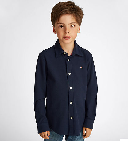 Tommy Hilfiger Shirt - Micro Waffle - Dark Night Navy